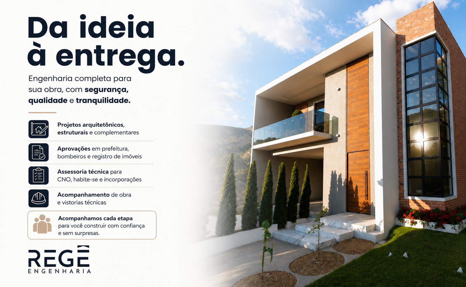 Equipe de firma de engenharia em Navegantes SC reunida em escritório, analisando plantas e projetos de obra.